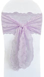 Lace Chair Sashes 9x108 Lavender