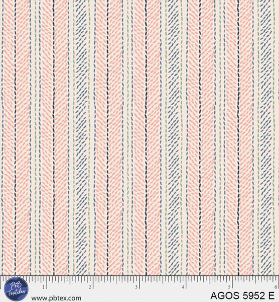 Cotton Print Natural Cream Stripes Fabric