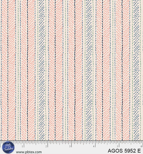 Cotton Print Natural Cream Stripes Fabric