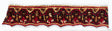 Beaded Sequin Trim Burgundy Gold 1 Inch