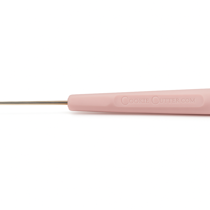 Premium Pink Silicone Soft-Grip Food-Grade Stainless Steel Scribe – Cookie Decorating Tool