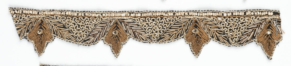 Beaded Trim Hand-Crafted Indian Patterned