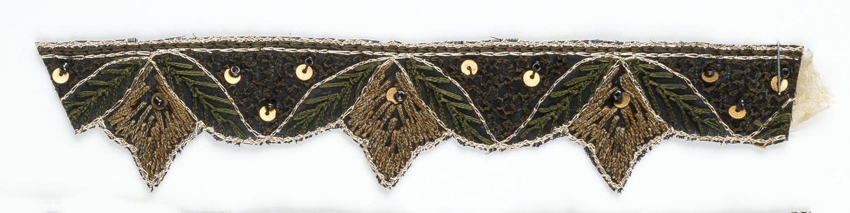 Beaded Trim Hand-Crafted Indian Patterned
