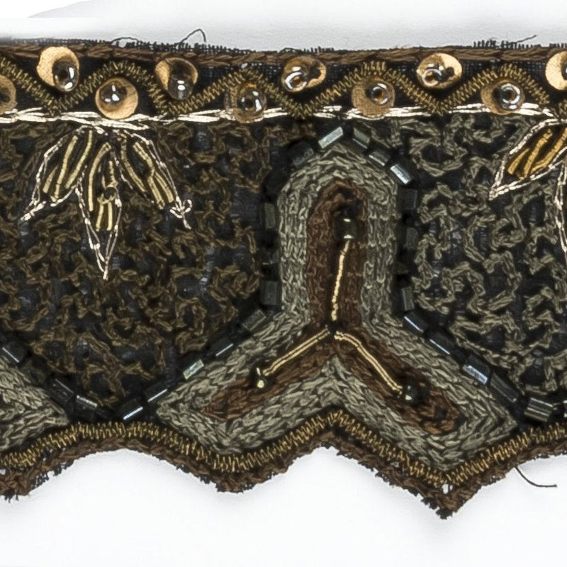 Beaded Trim Y-Shaped Handcrafted 1 Yard