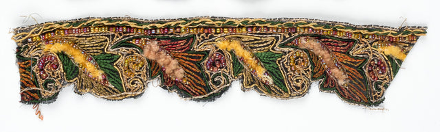 Beaded Floral Indian Trim Multicolor Sew-On