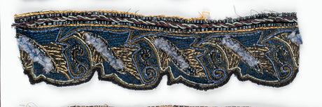 Beaded Floral Indian Trim Multicolor Sew-On