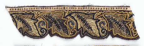 Beaded Floral Indian Trim Multicolor Sew-On