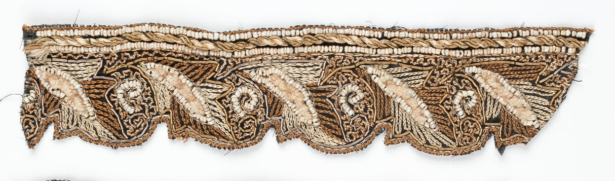Beaded Floral Indian Trim Multicolor Sew-On