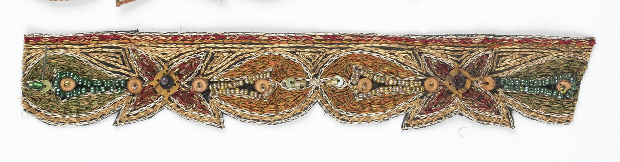 Floral Sequin Beaded Trim 1 Inch