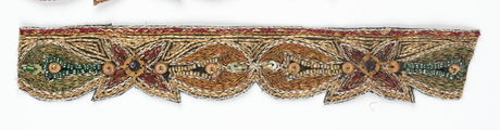 Floral Sequin Beaded Trim 1 Inch