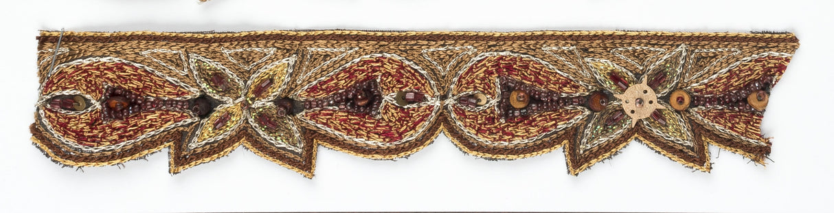 Floral Sequin Beaded Trim 1 Inch