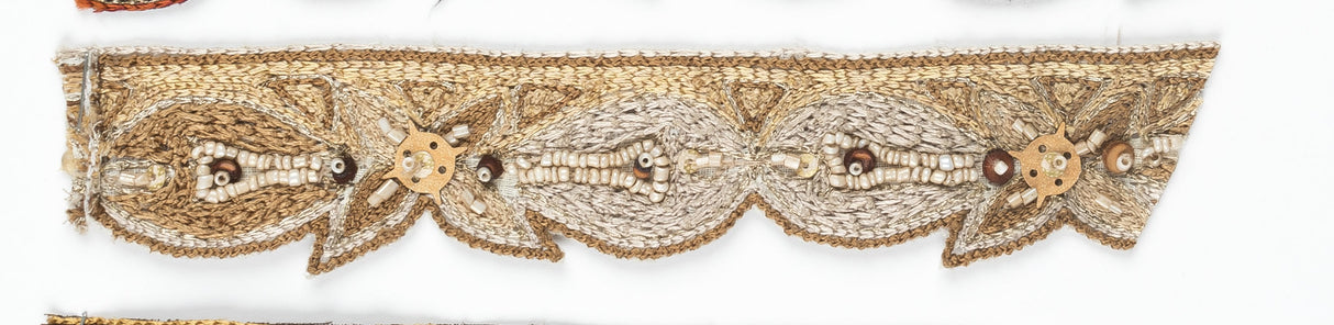 Floral Sequin Beaded Trim 1 Inch