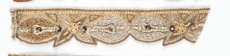 Floral Sequin Beaded Trim 1 Inch