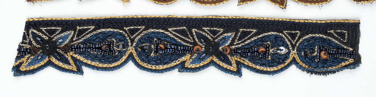 Floral Sequin Beaded Trim 1 Inch