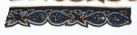 Floral Sequin Beaded Trim 1 Inch