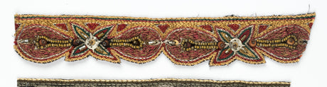 Floral Sequin Beaded Trim 1 Inch