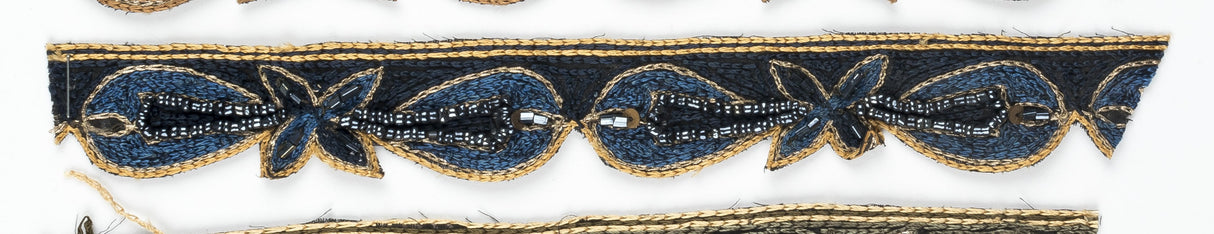 Floral Sequin Beaded Trim 1 Inch