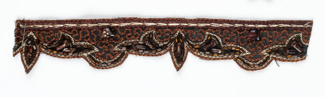 Beaded Indian Trim Brown 1.5 Inch