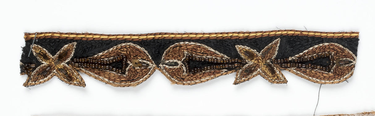 Floral Sequin Beaded Trim 1 Inch