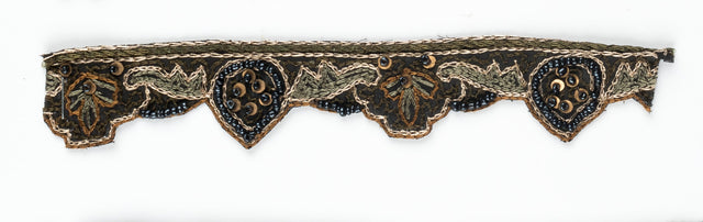 Beaded Indian Trim Black 1.3"