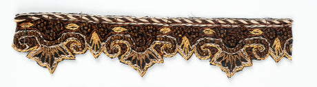 Beaded Trim Brown Hand-Crafted Indian