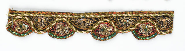 Floral Indian Trim with Beads 1"