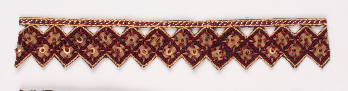 Hand-Crafted Indian Trim with Sequins