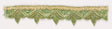 Beaded Sequins Trim Green Floral 1.25"