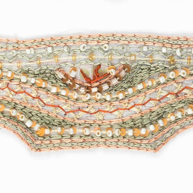 Beaded Trim Wavy Mint Green 1.50"