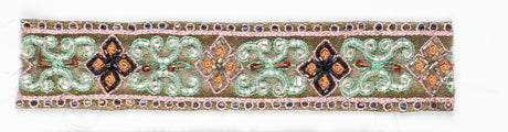 Floral Handcrafted Trim Straw Beaded Petals