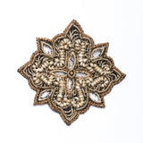 Beaded Floral Sew-On Applique