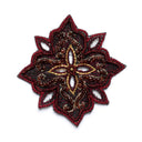 Beaded Floral Sew-On Applique