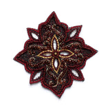 Beaded Floral Sew-On Applique
