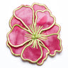 Embroidered Flower Applique Satin 4 x 4