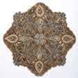 Beaded Floral Applique Gold 7in