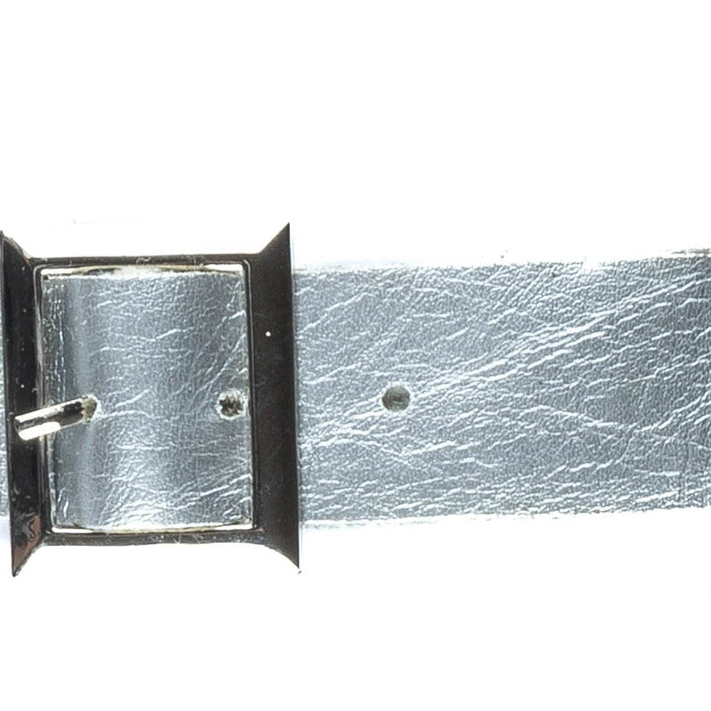 Mini Belt Buckle Connector Silver Vinyl