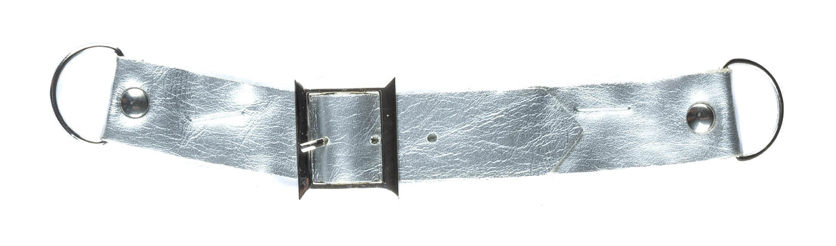 Mini Belt Buckle Connector Silver Vinyl