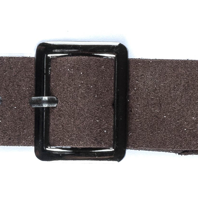 Mini Belt Buckle Suede Brown Accent
