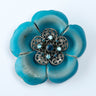 Leather Flower Brooch 3 Inch