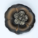 Leather Flower Brooch 3 Inch