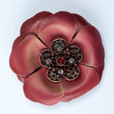 Leather Flower Brooch 3 Inch