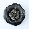 Leather Flower Brooch 3 Inch