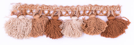 Tassel Fringe Trim Cream Tri-Color