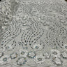 Beaded 3D Floral Lace Fabric