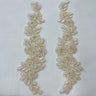 Beaded Corded Floral Lace Applique
