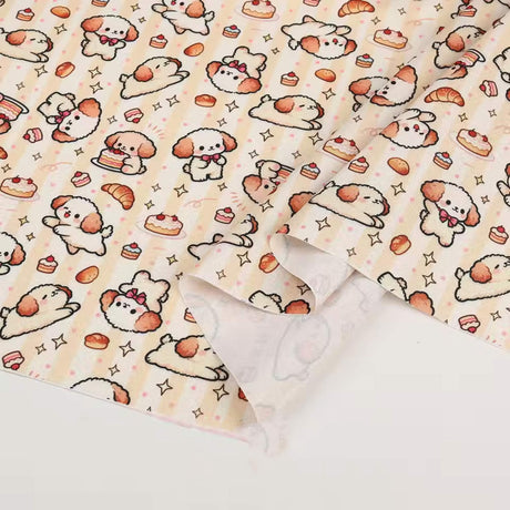 Cute Little Rabbit Print Canvas Fabric – DIY Material