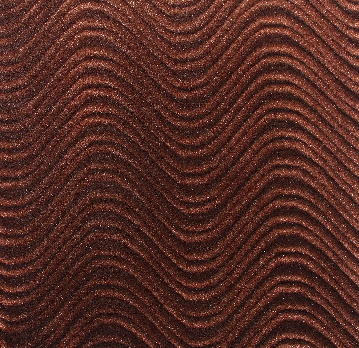 Brown Wave Swirl Flocking Velvet Upholstery Fabric,