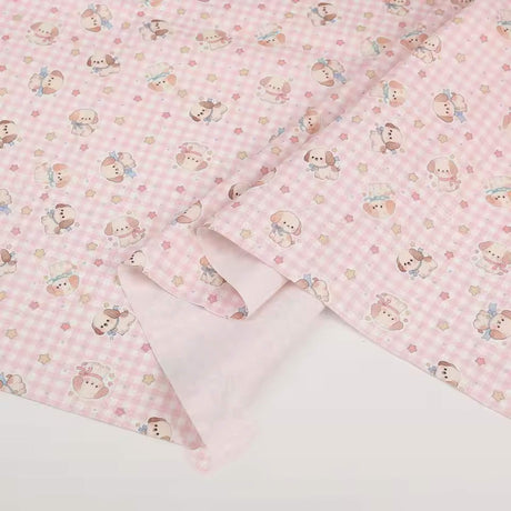 Cute Little Rabbit Print Canvas Fabric – DIY Material