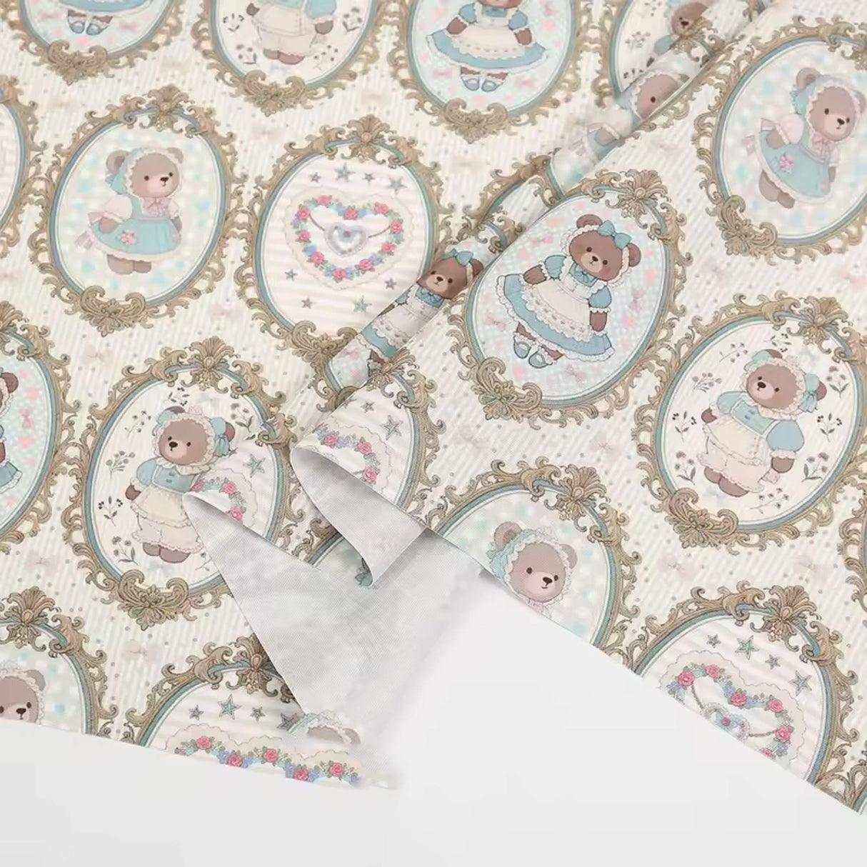 Cute Little Rabbit Print Canvas Fabric – DIY Material