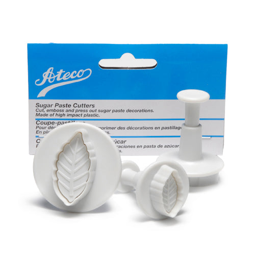 Ateco Plunger Cutters, Set of 3: Leaf - 1955